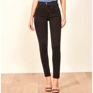 Reformation High Rise Black Jean skinny size 28